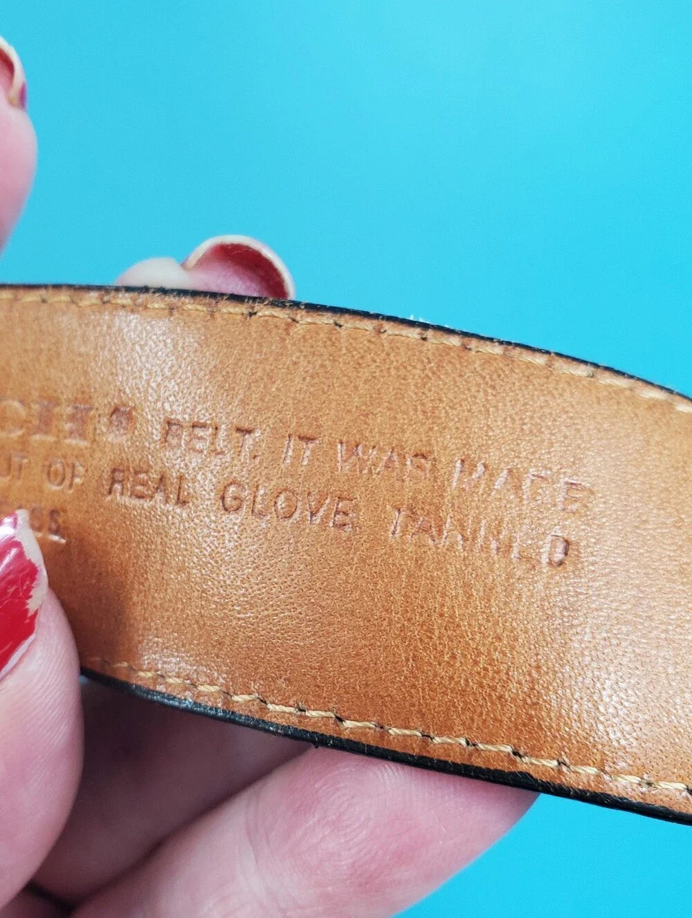 Coach brown leather belt 40